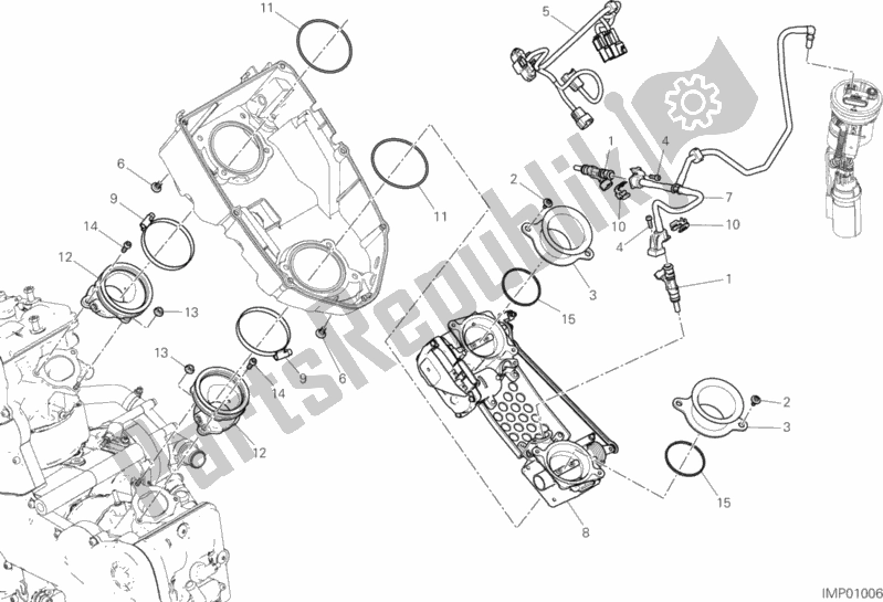 Tutte le parti per il Corpo Farfallato del Ducati Multistrada 950 Thailand 2018